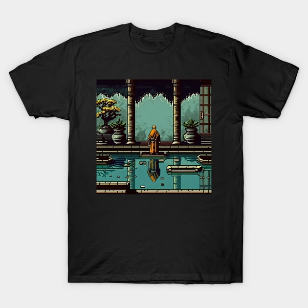 Pixel Monk T-Shirt by taoistviking